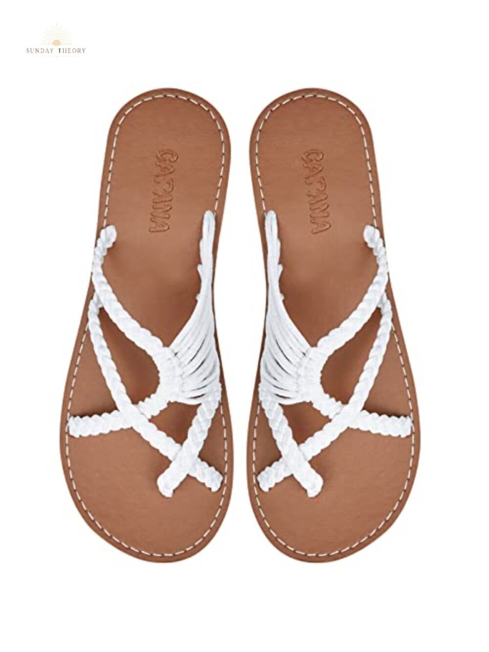Strappy Braided Flat Sandals - Women's Boho Summer Beach Shoes